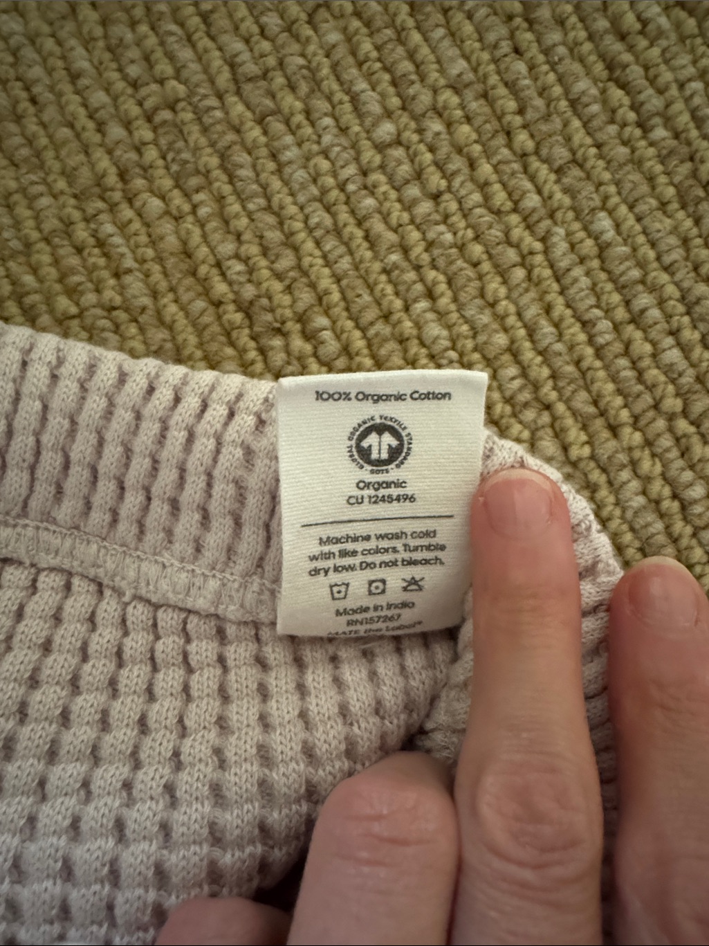 Mate The Label Waffle-Knit Track Pants In Light Lavender — image 4 of 7